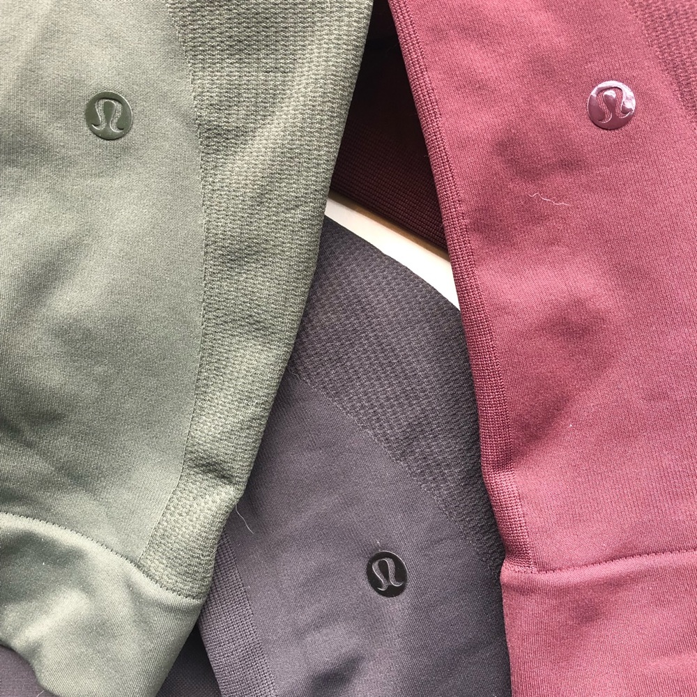 3 pairs Lululemon Zone In Crop sz 6 leggings